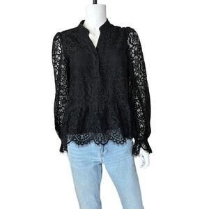 Lilly Pulitzer Jacelynne Lace Top Onyx Two Tone Carnival Lace
